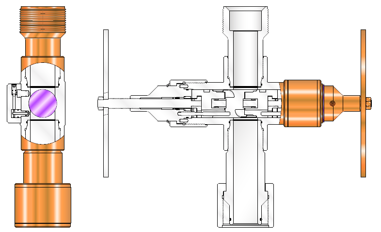 Render of a wireline valve (BOP)